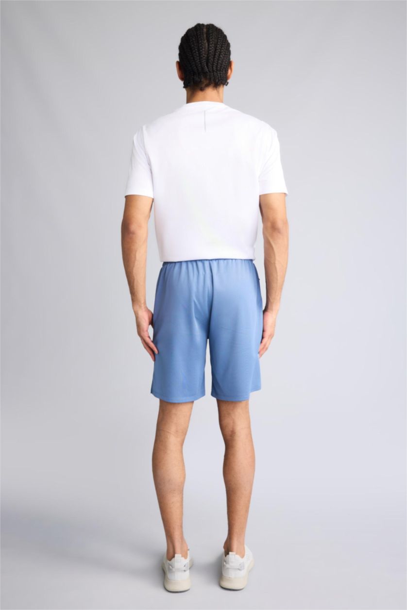 MAN Dark Blue Slim Fit Sports Shorts