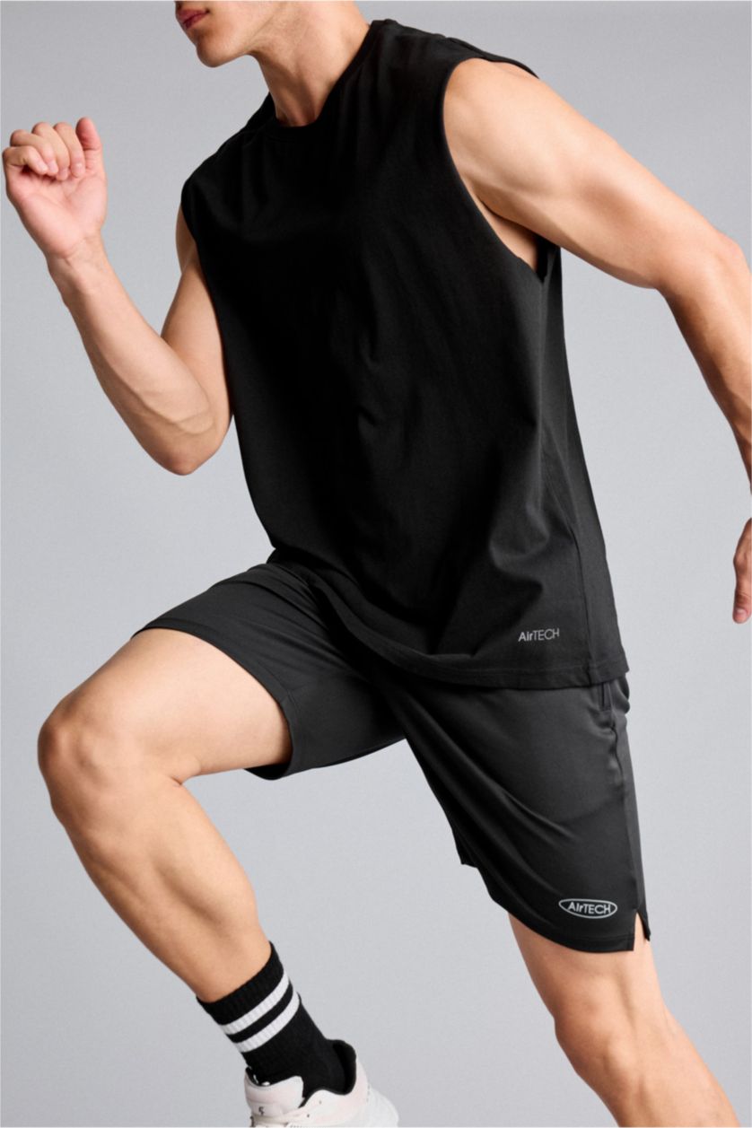 MAN Black Slim Fit Sports Shorts