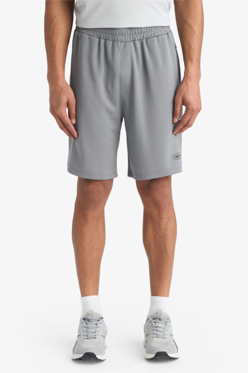 Man Grey Slim Fit Sports Shorts