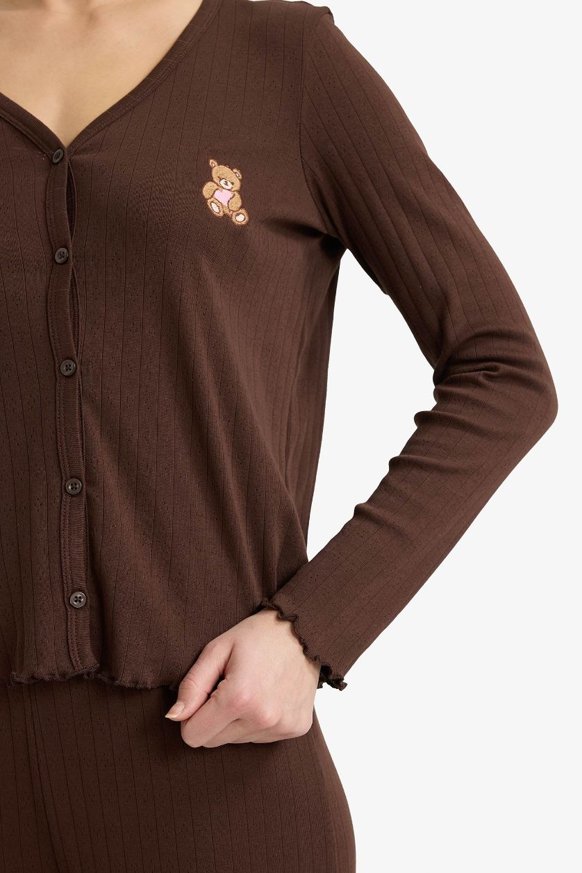 WOMAN Brown Regular Fit Long Sleeve 2 Piece Set