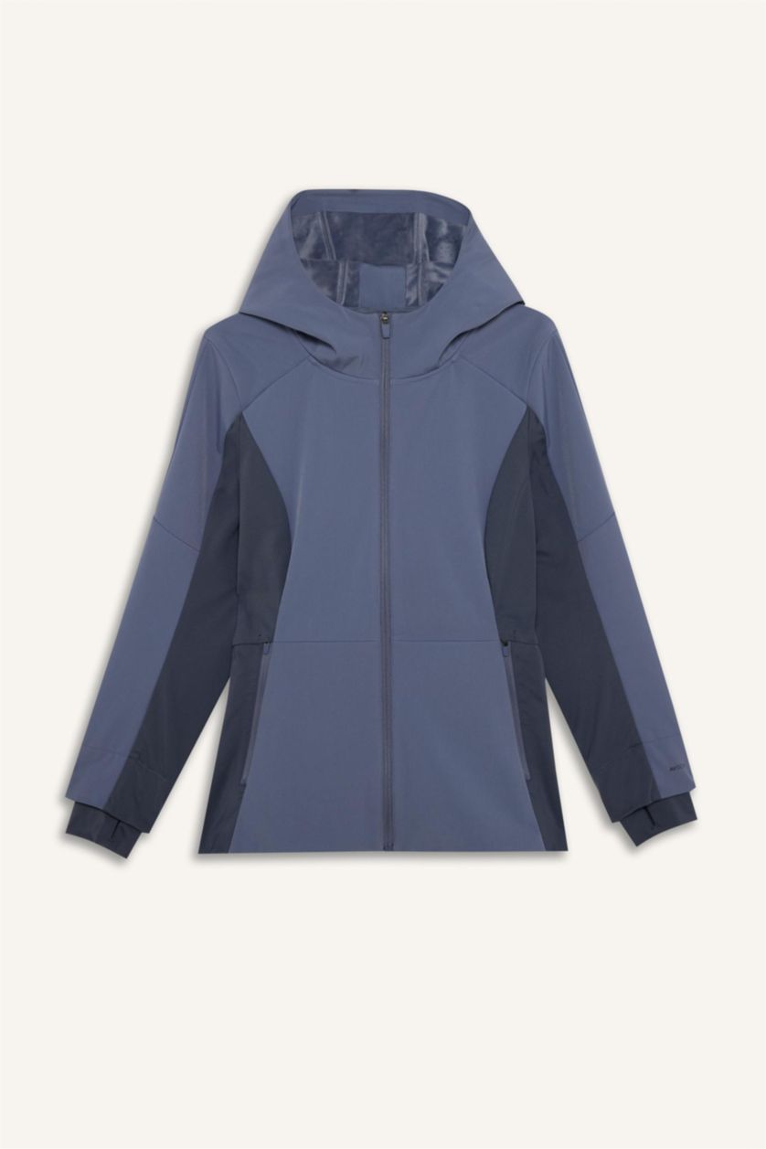 WOMAN Light Indigo Water Repellent Slim Fit Puffer Jacket