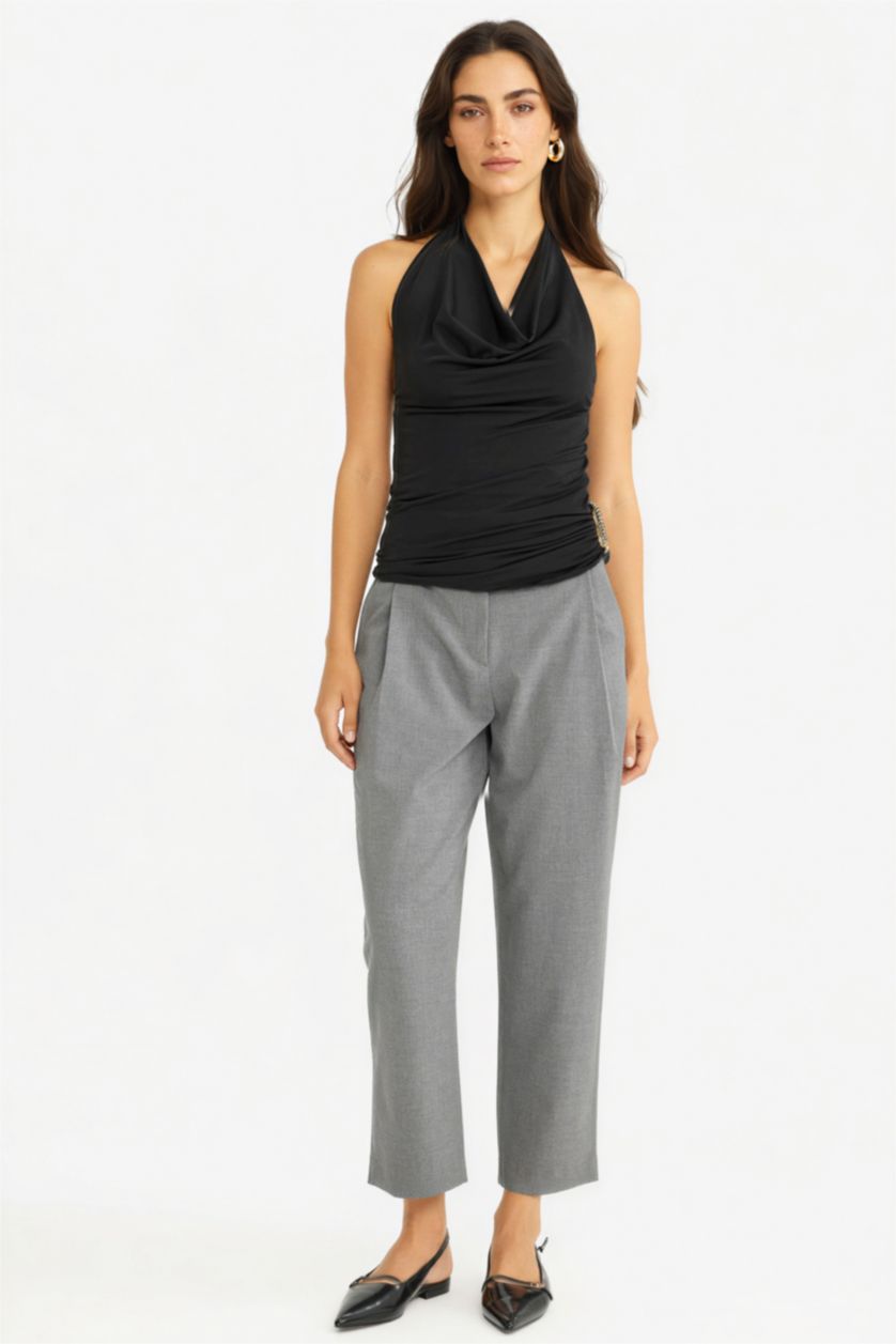 حريمي رمادي بنطلون باريل فيت انكيل قصير