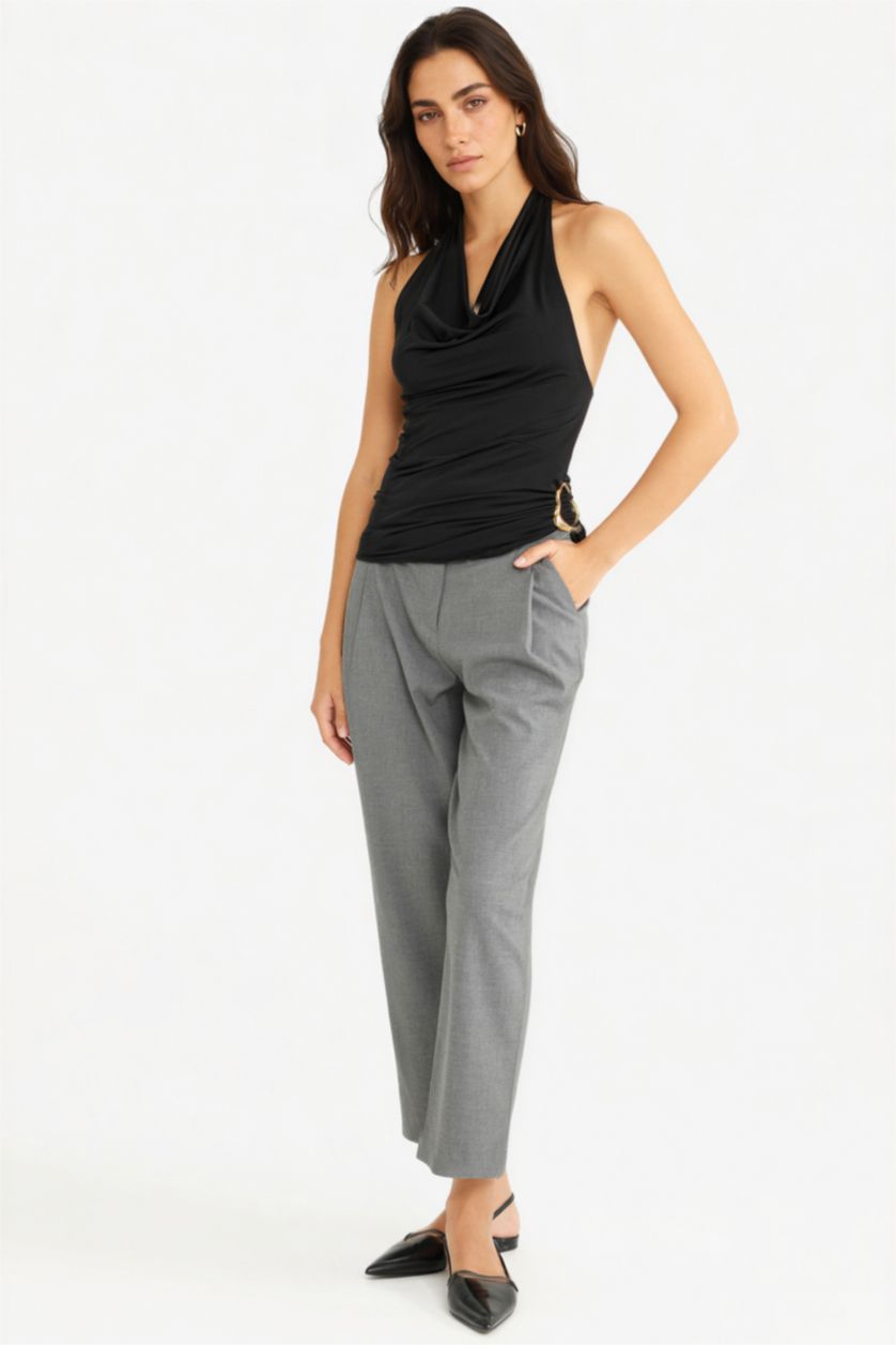 حريمي رمادي بنطلون باريل فيت انكيل قصير