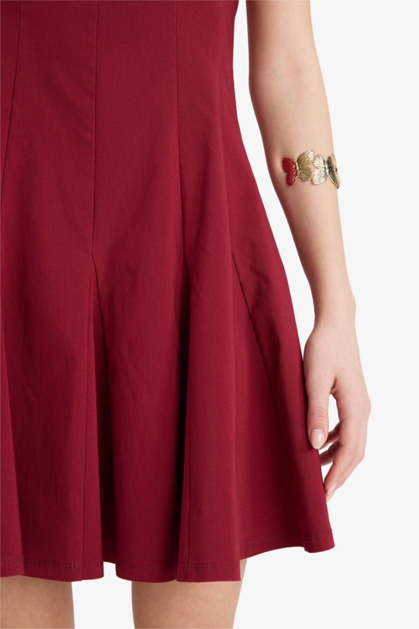 WOMAN Bordeaux Strappy Mini Dress