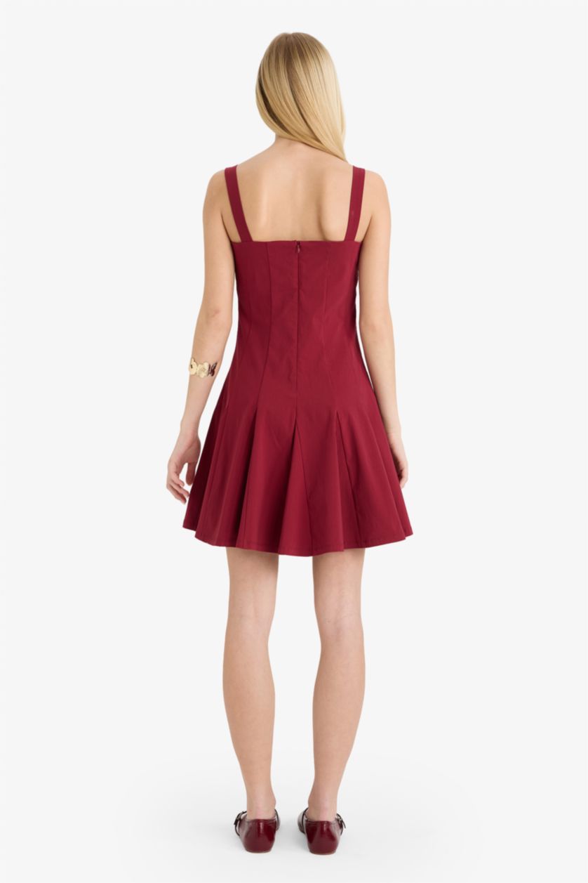 WOMAN Bordeaux Strappy Mini Dress