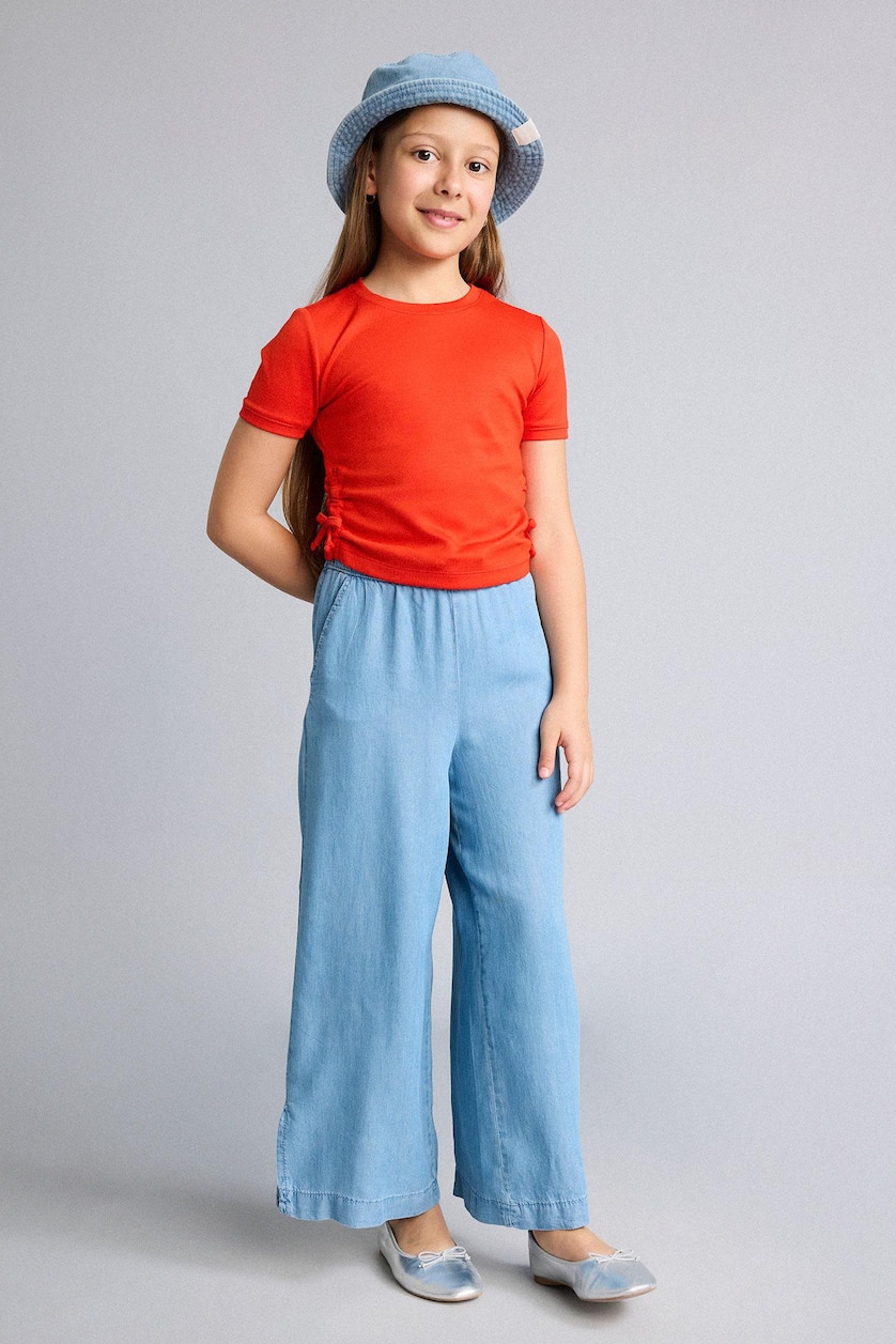 Young Girls - Teen Girls Light Blue Culotte Fit Jeans