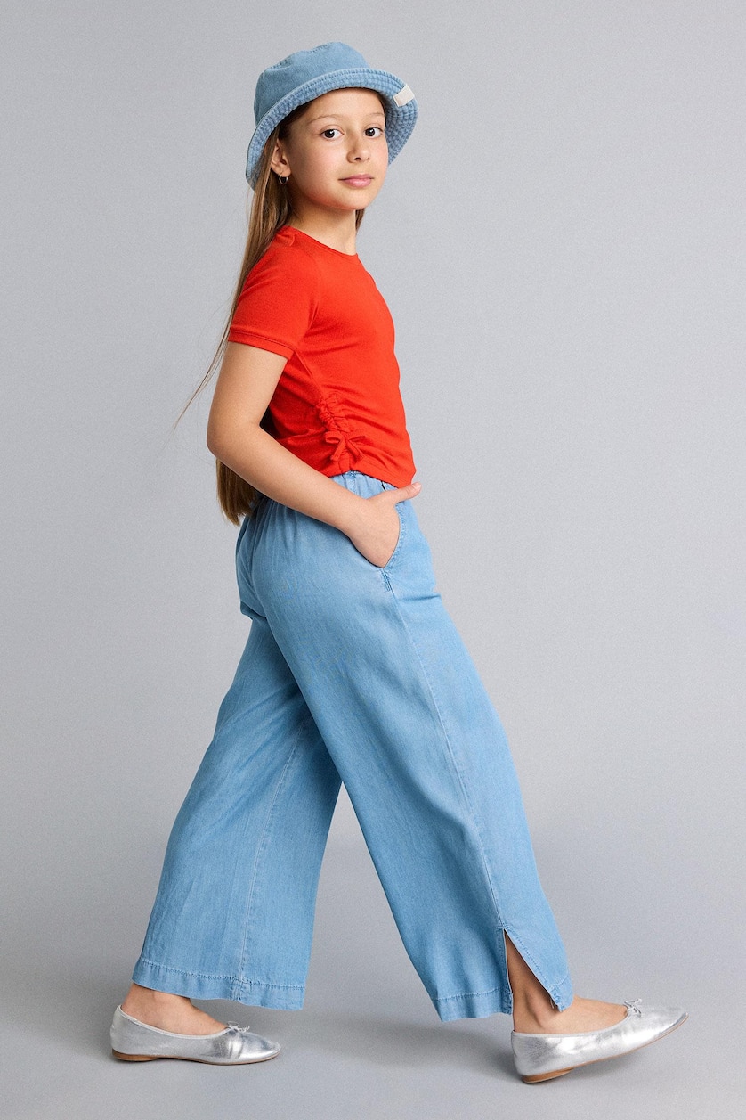 Young Girls - Teen Girls Light Blue Culotte Fit Jeans