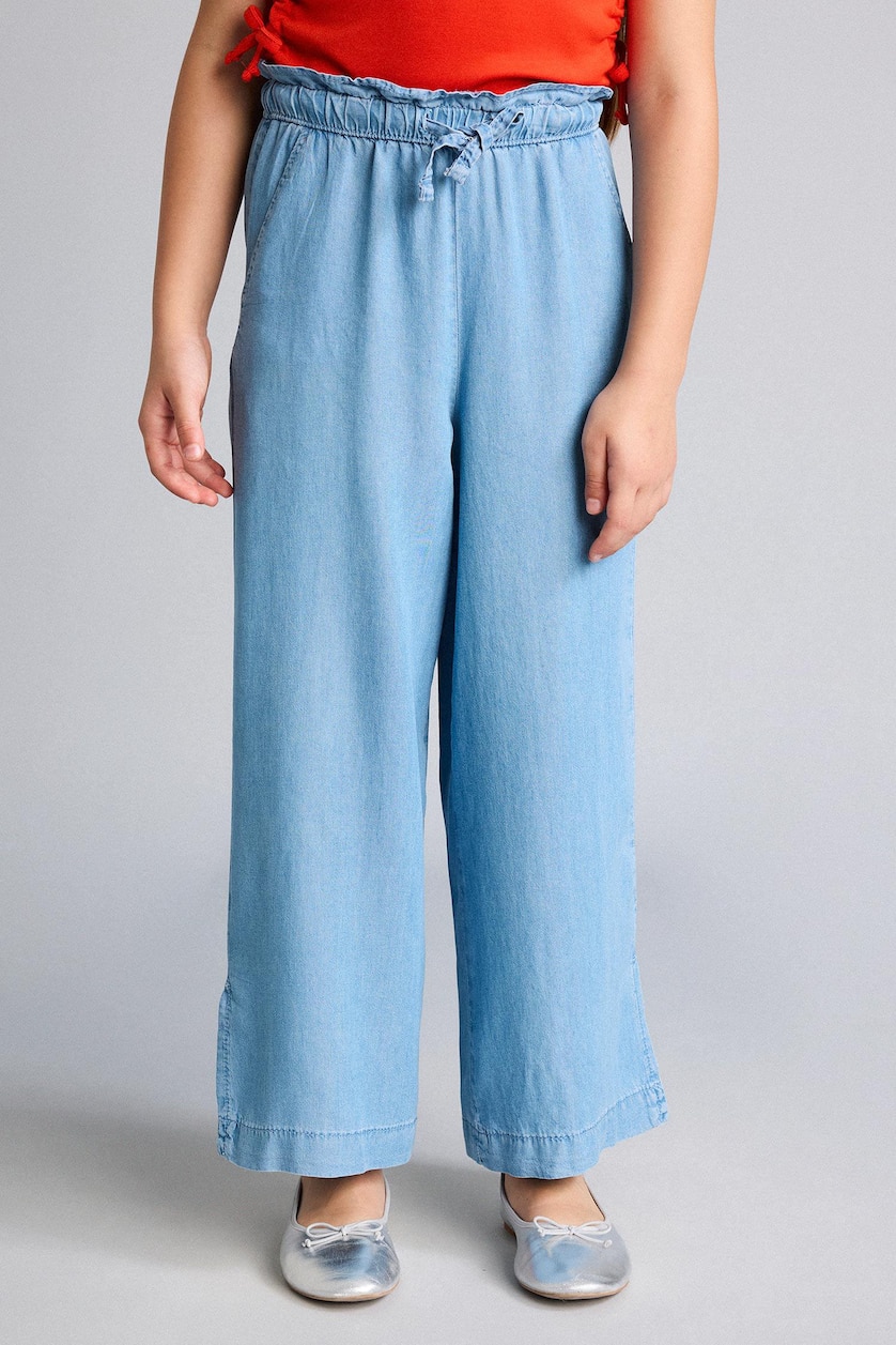 Young Girls - Teen Girls Light Blue Culotte Fit Jeans