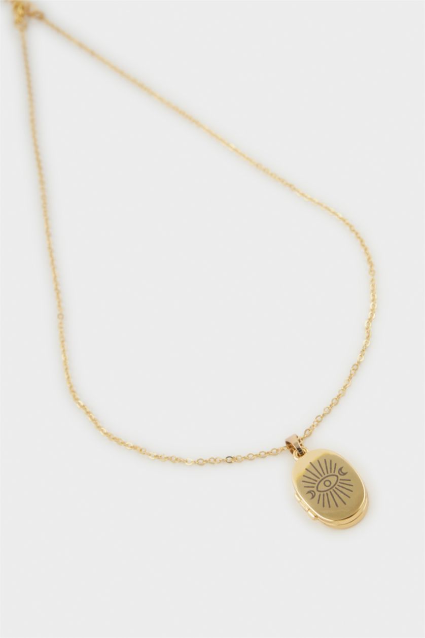 FEMME Altın Collier ovale pour femme