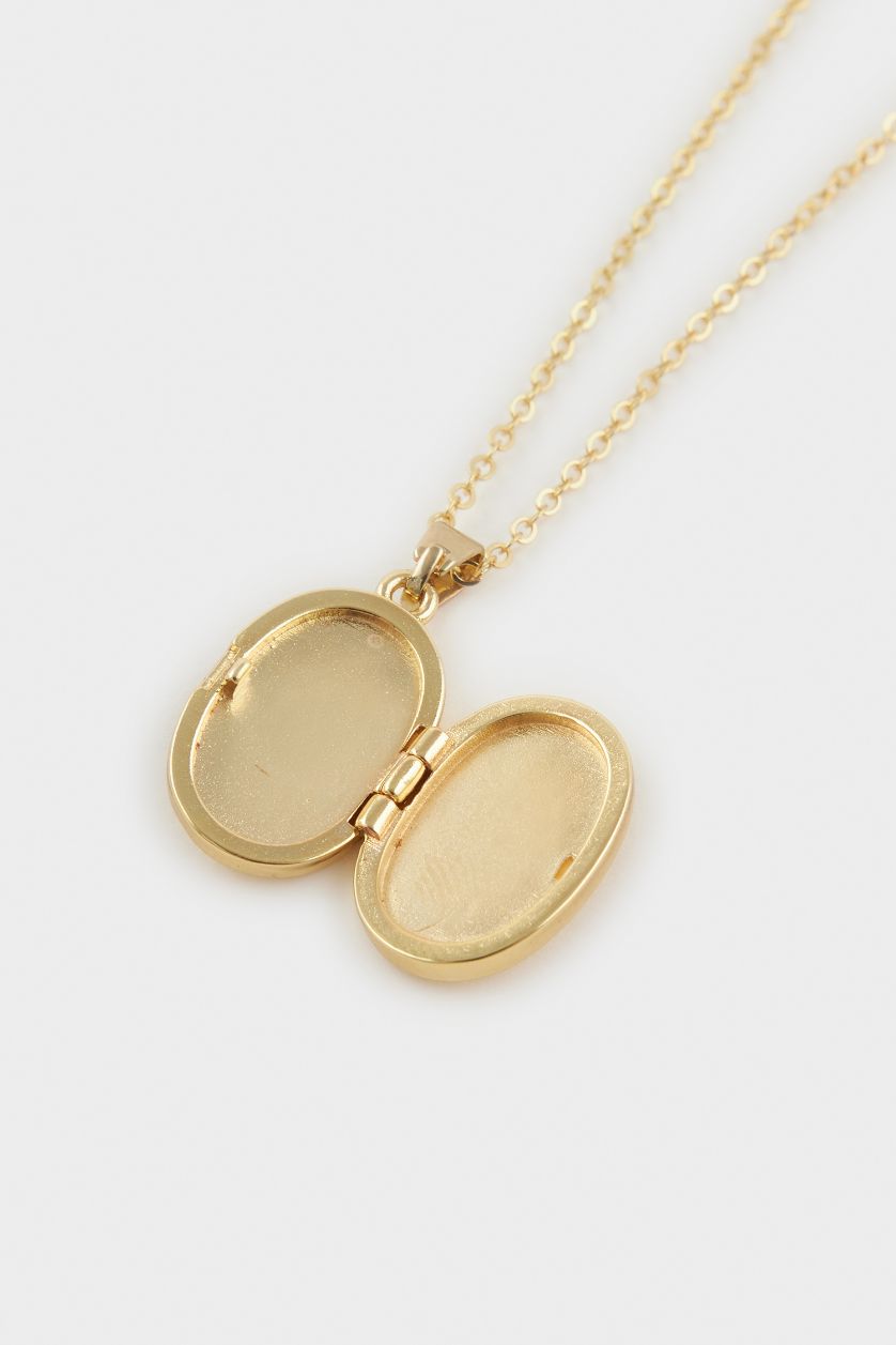 FEMME Altın Collier ovale pour femme