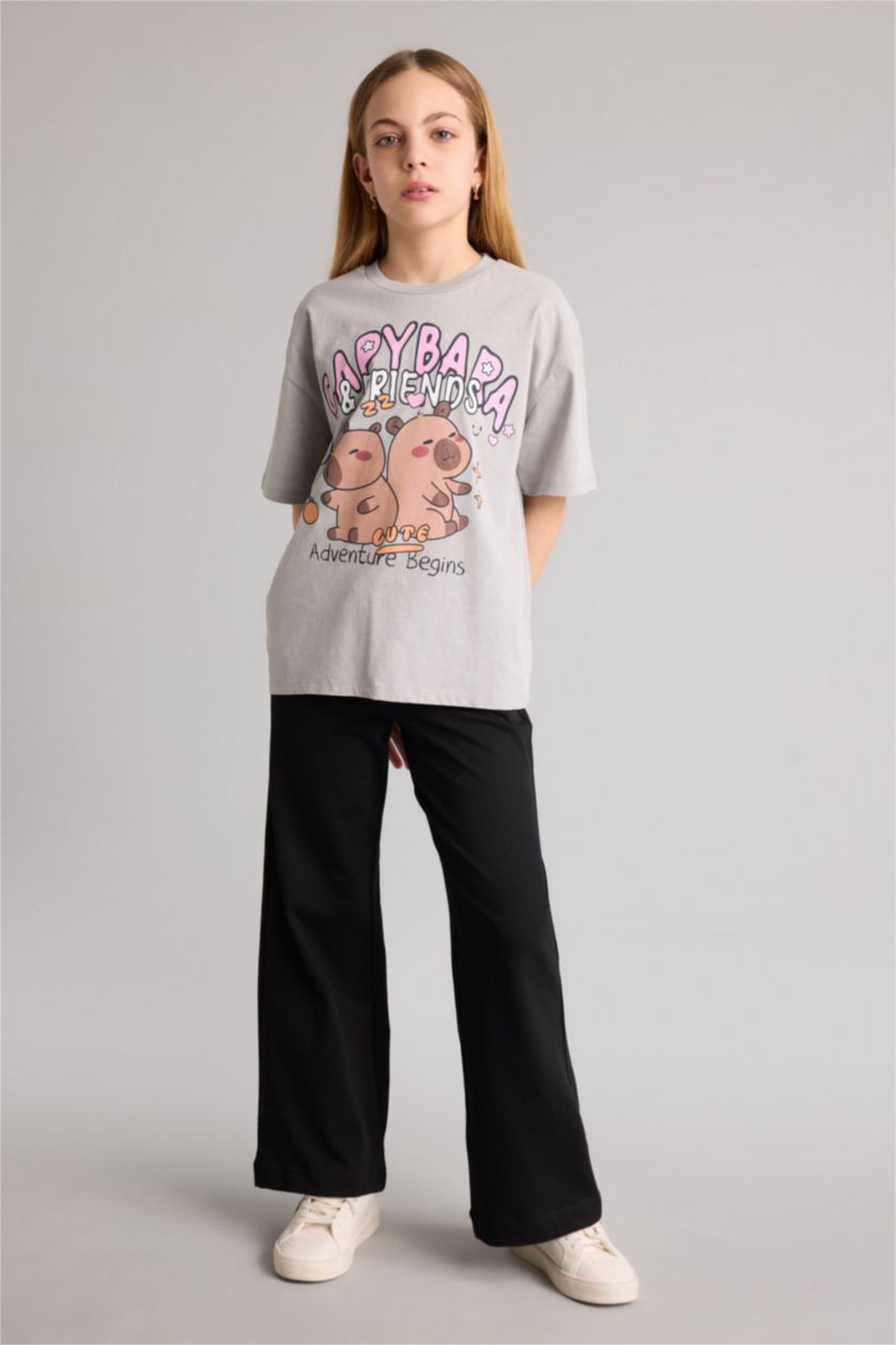 GIRLS & TEENS Black Girl Wide Leg Trousers