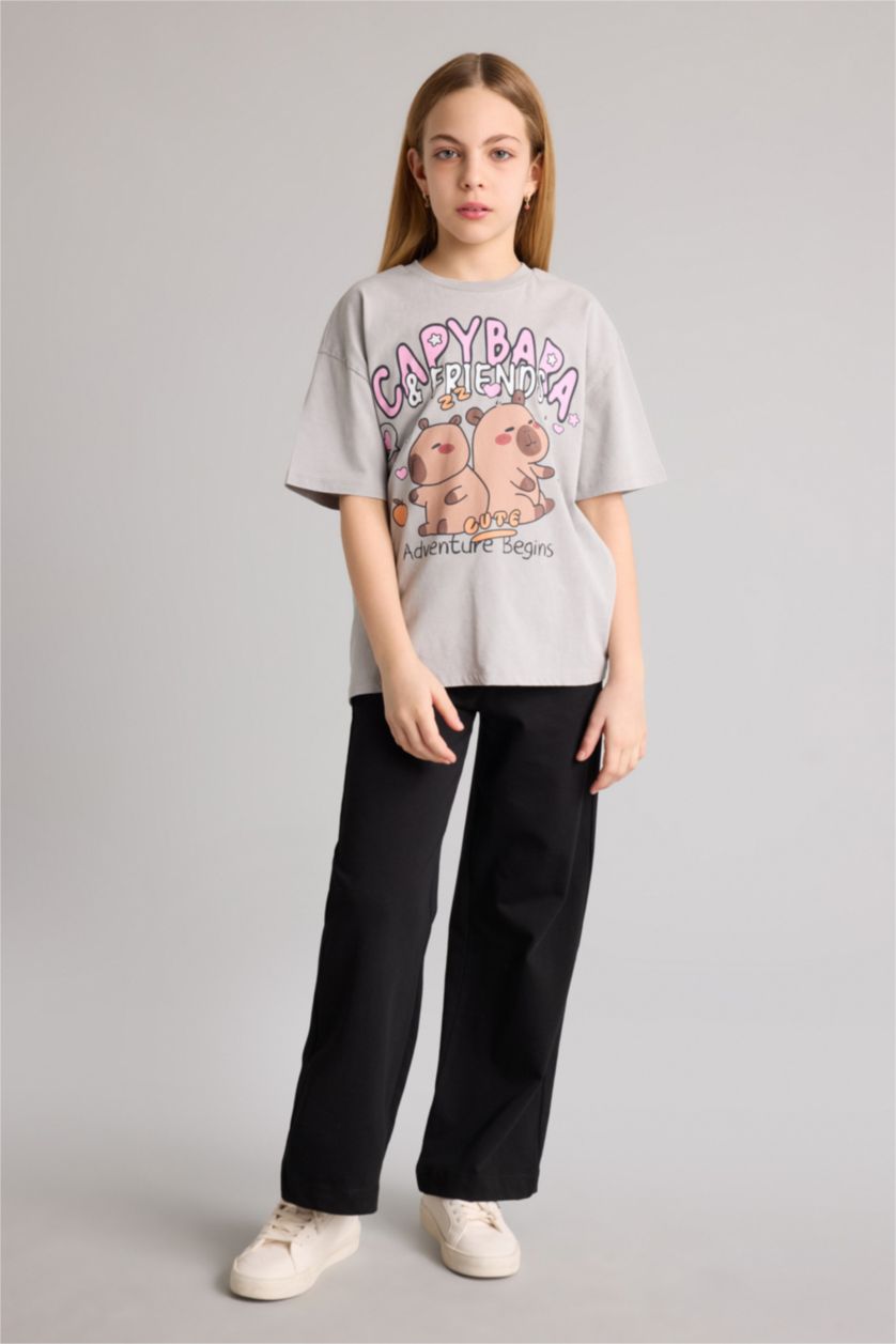 GIRLS & TEENS Black Girl Wide Leg Trousers