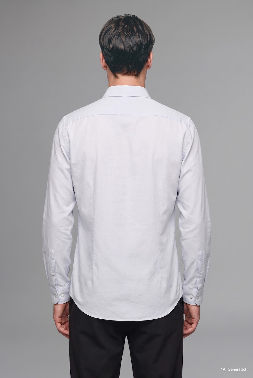 Ерлер Ашық Көк Modern Fit жейде