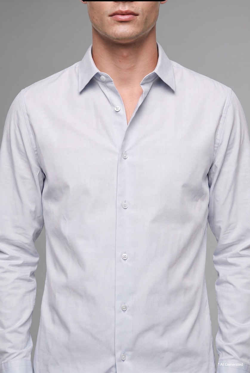 Ерлер Ашық Көк Modern Fit жейде
