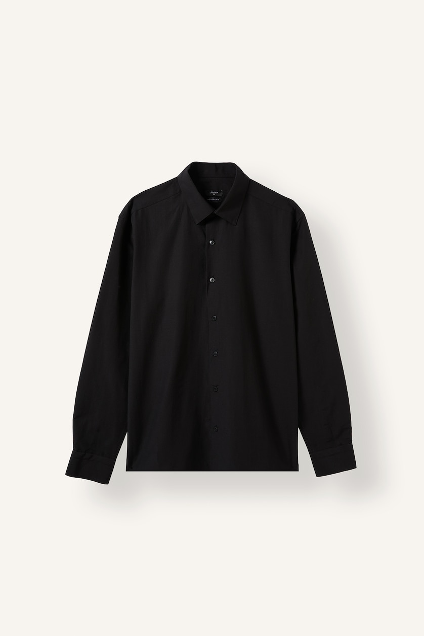 Мужчины Черный Рубашка Modern Fit
