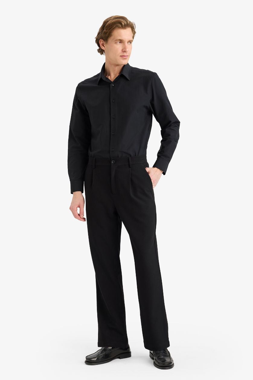 Мужчины Черный Рубашка Modern Fit