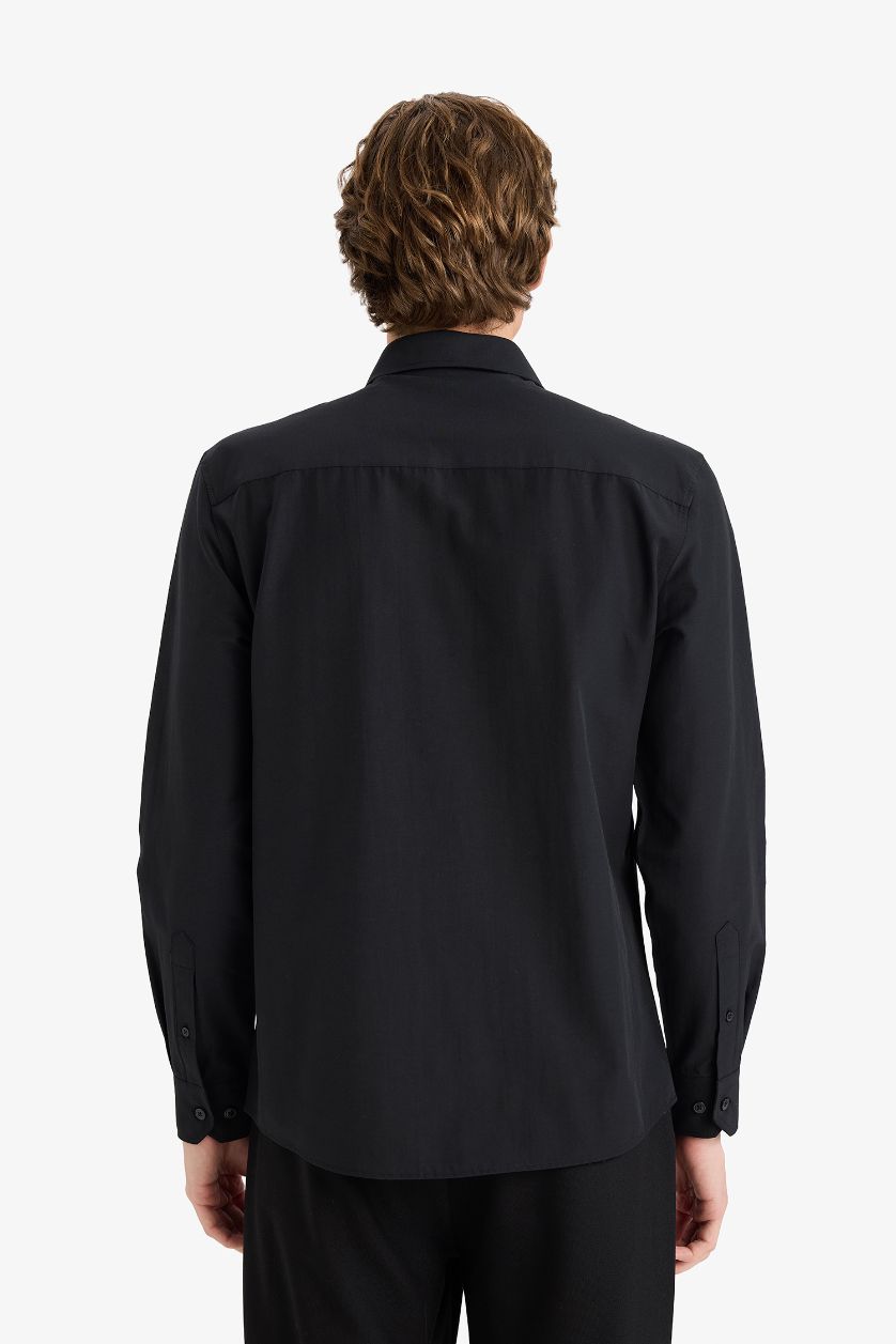 Мужчины Черный Рубашка Modern Fit