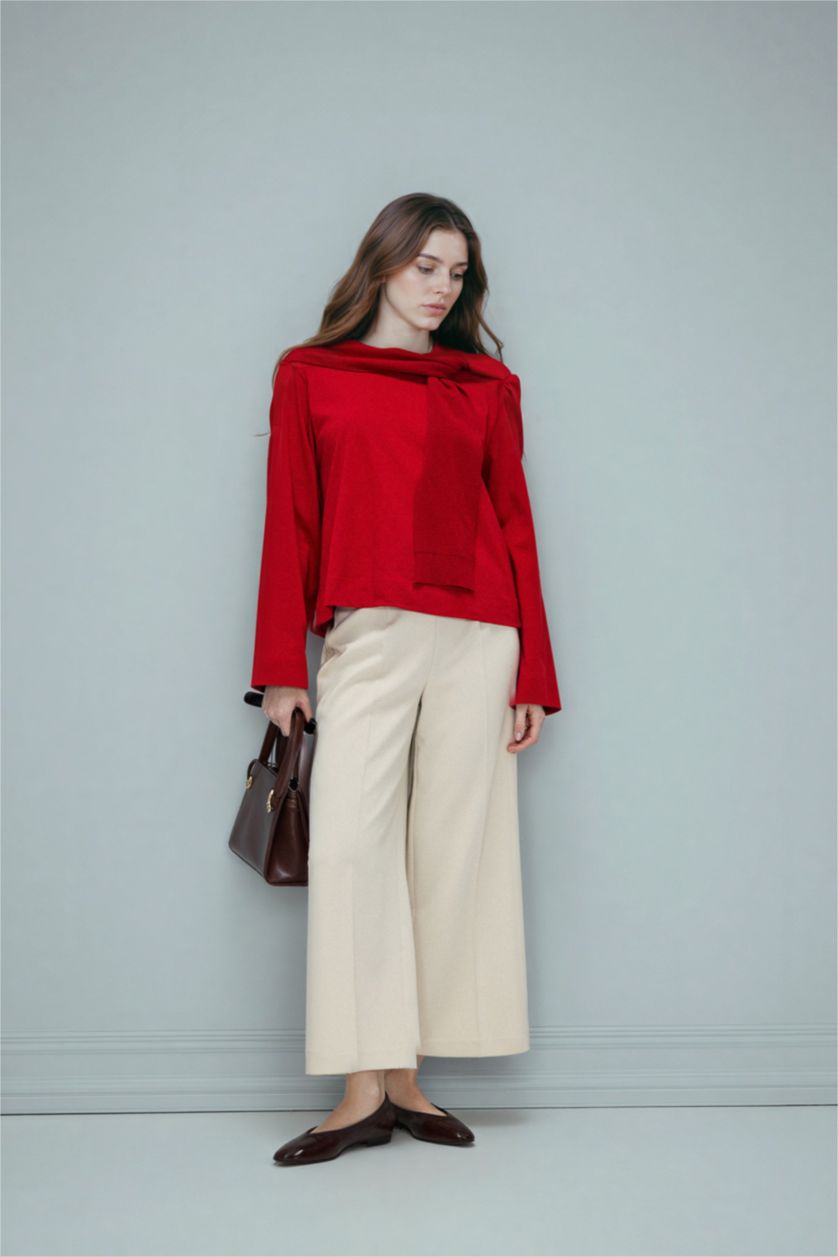 WOMAN Red Regular Fit T-Shirt Tunic