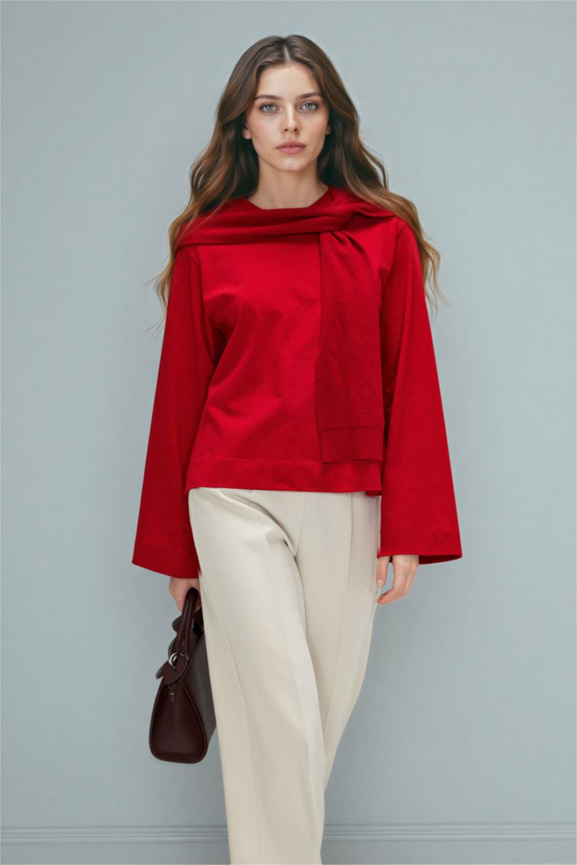 WOMAN Red Regular Fit T-Shirt Tunic