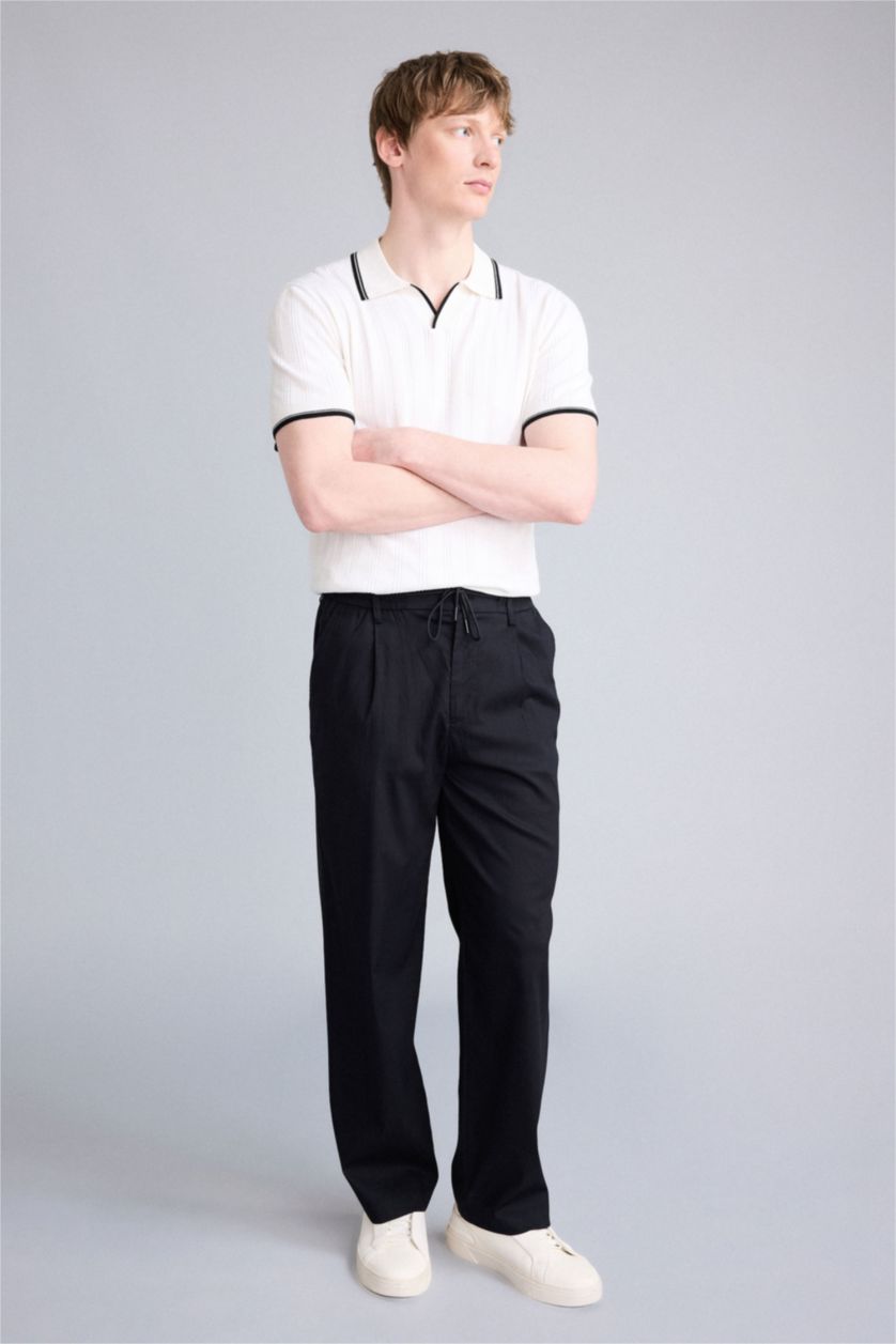 MAN Black Straight Fit Trousers