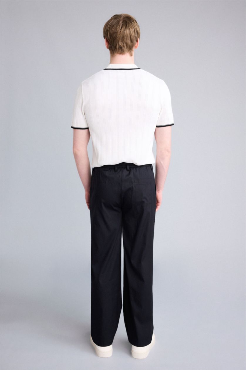 MAN Black Straight Fit Trousers