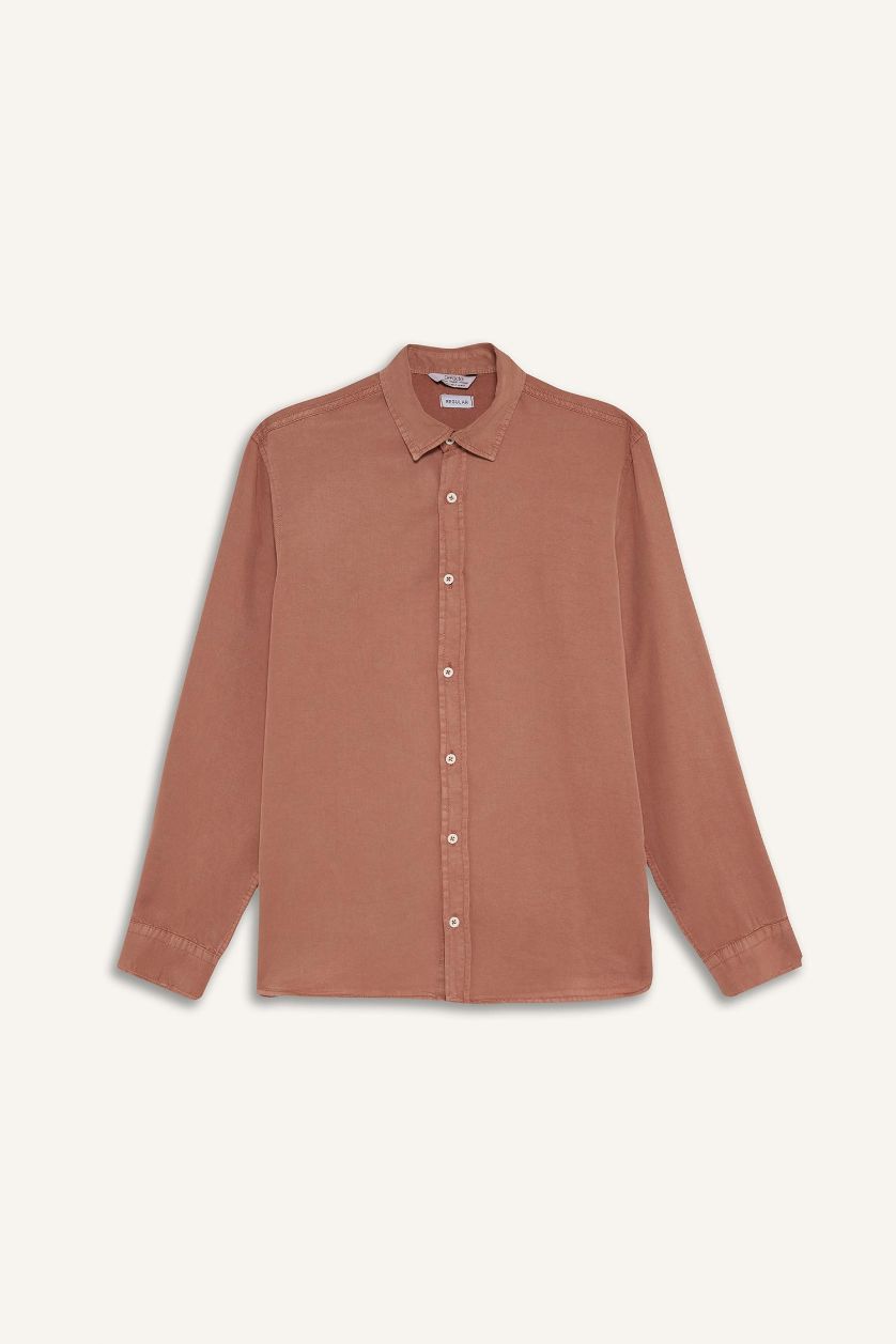 Erkek Gülkurusu Premium Tencel Gömlek