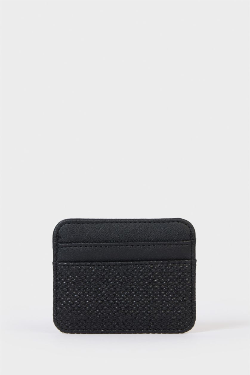 Kadın Siyah Kadın Suni Deri Kartlık