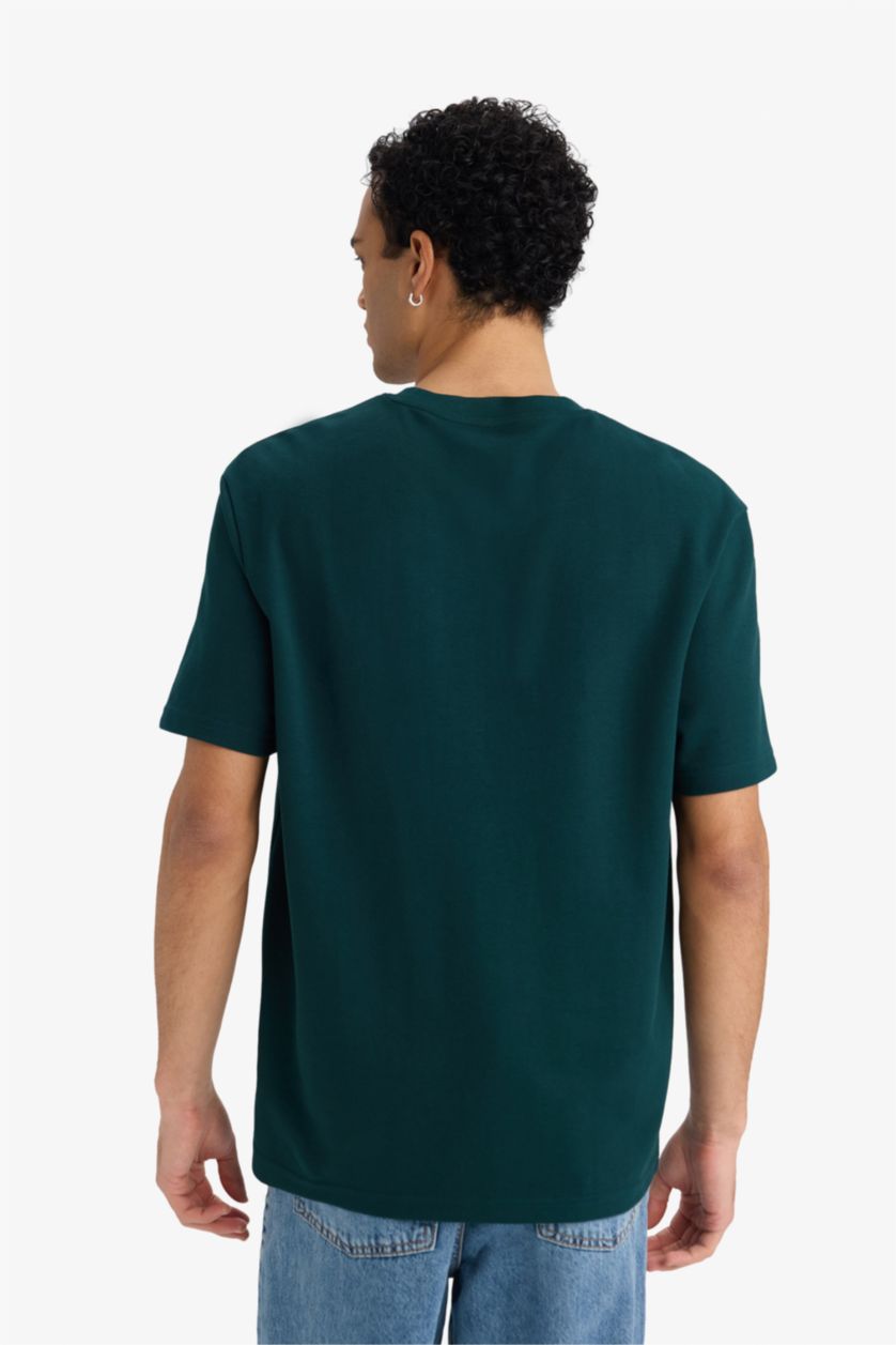 Ерлер Қою жасыл Ауа өткізетін суретті футболка