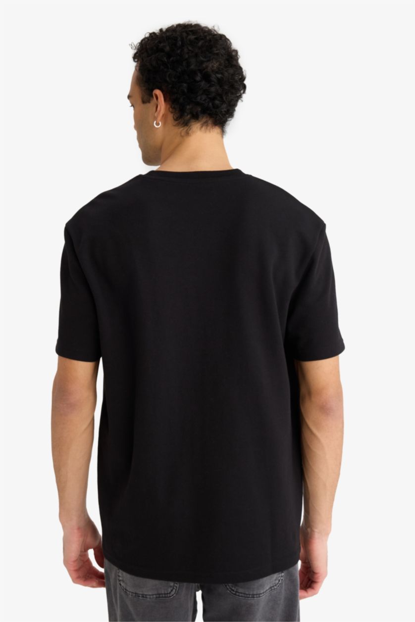 Мужчины Черный Дышащая футболка с принтом