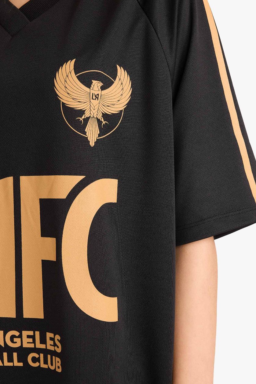 Kadın Siyah MLS Oversize Geniş Kalıp Sırt Baskılı Kısa Kollu Tişört