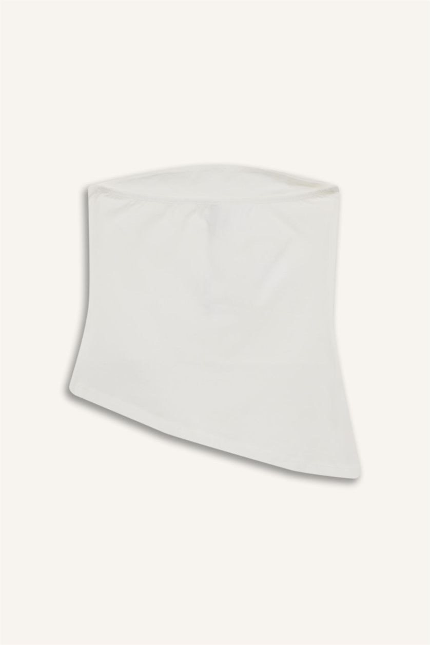 نساء أبيض بلوزة بدون حمالات