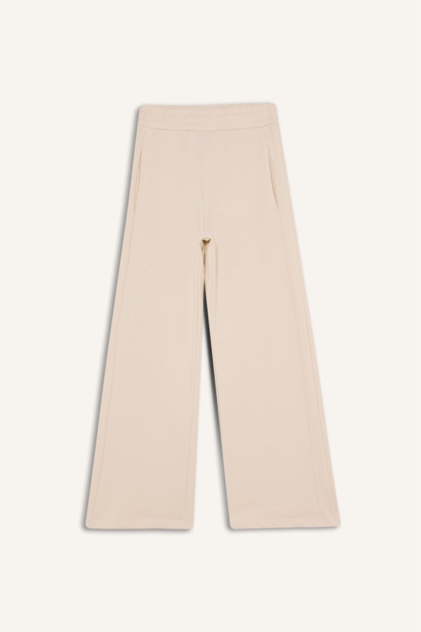 Девочки и подростки Бежевый Спортивные брюки Wide Leg для девочек