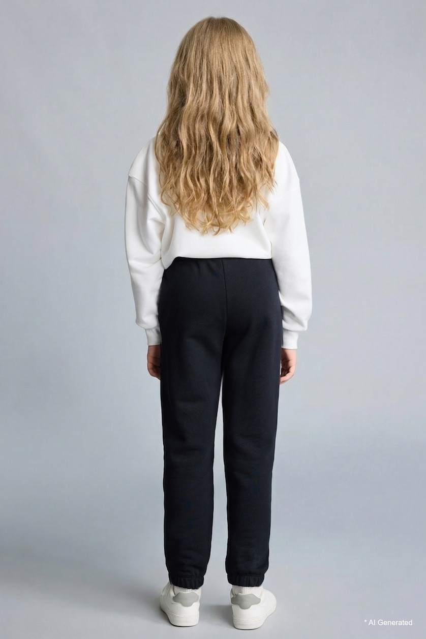 GIRLS & TEENS Black Girl Jogger Fit Trousers