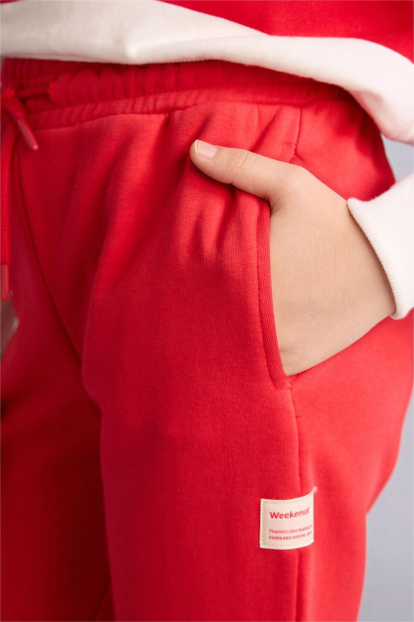 بنات أحمر بنطرون بناتي جوجر فيت