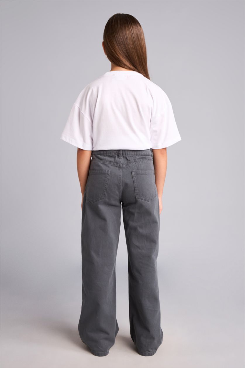 GIRLS & TEENS Anthracite Gabardine Trousers