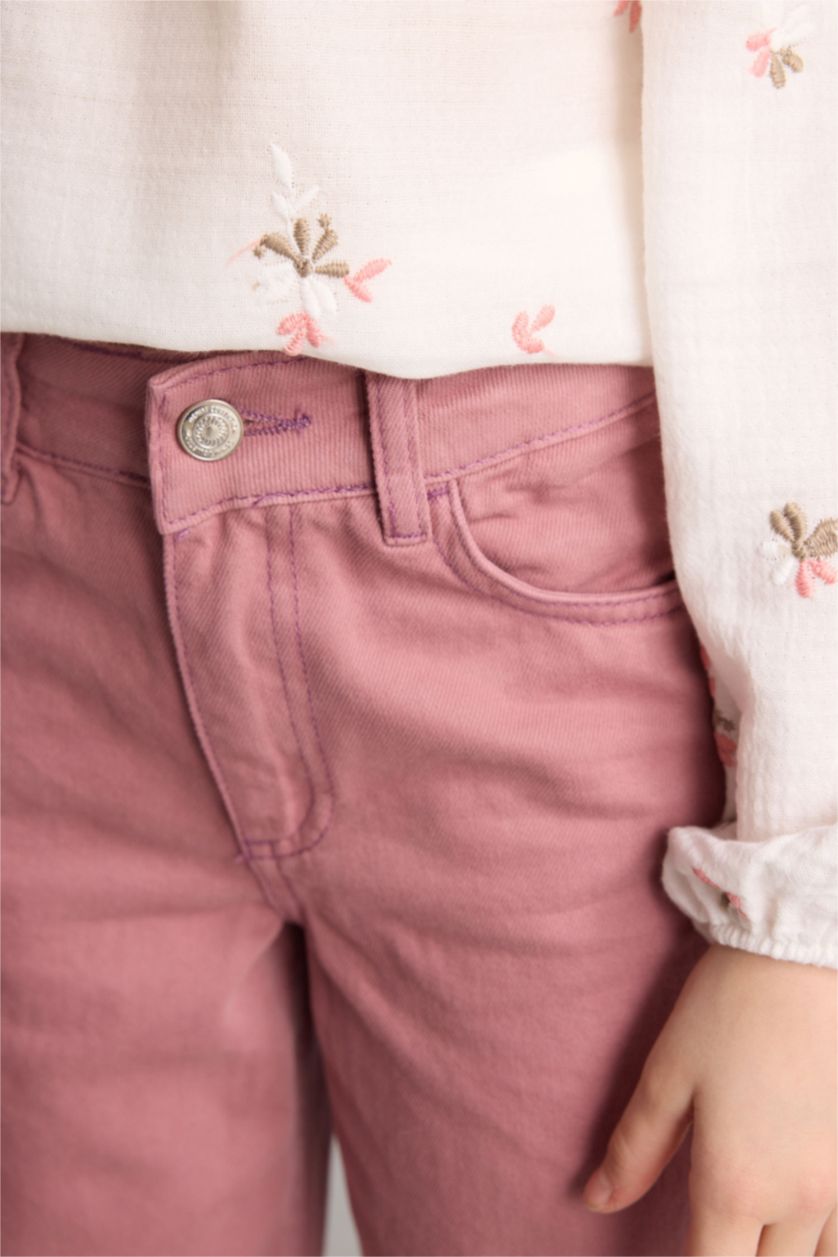 Девочки и подростки Розовый Брюки Straıght Wıde для девочек