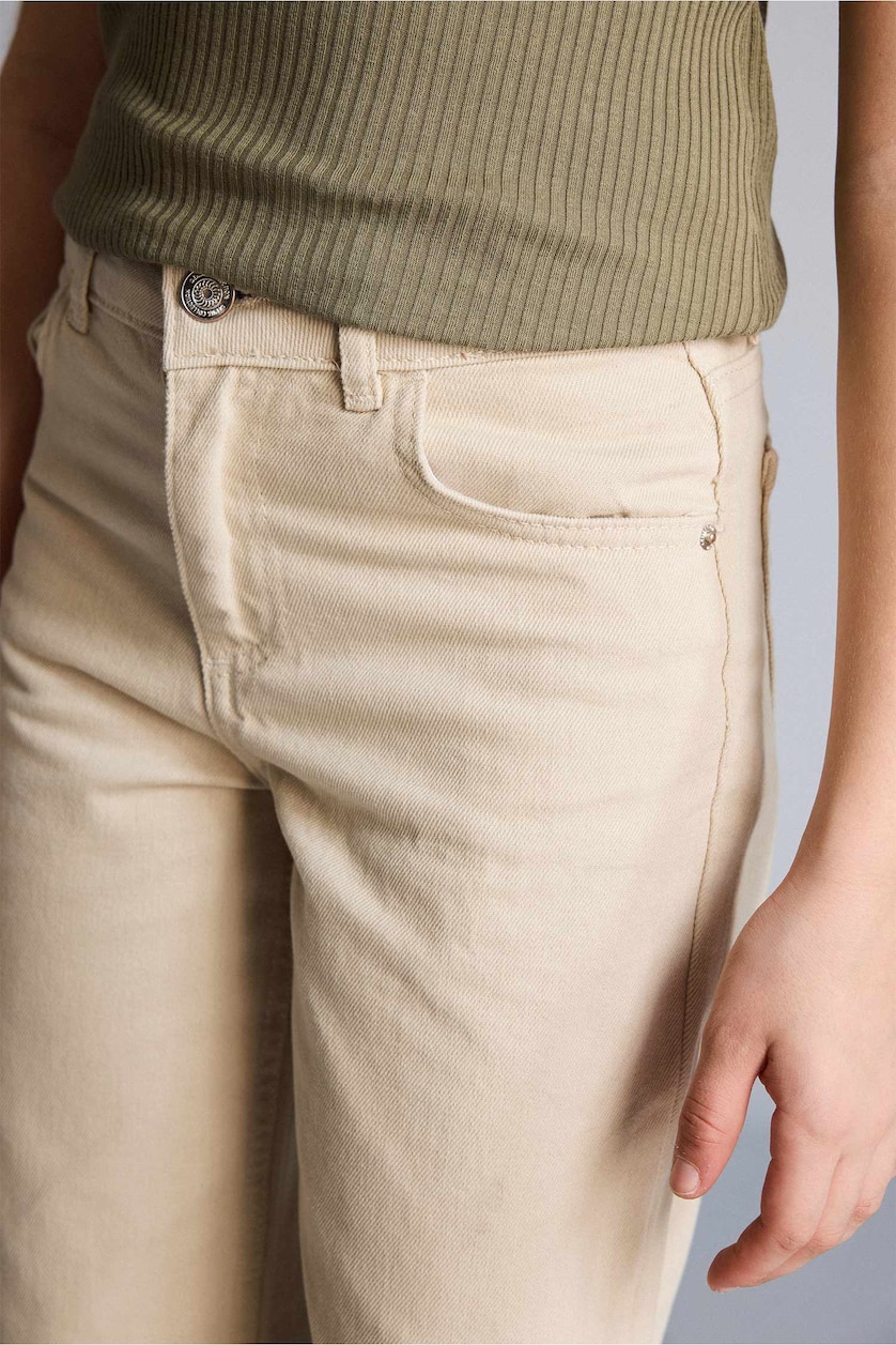 Девочки и подростки Слоновая кость Брюки 90'S Wide Leg для девочек