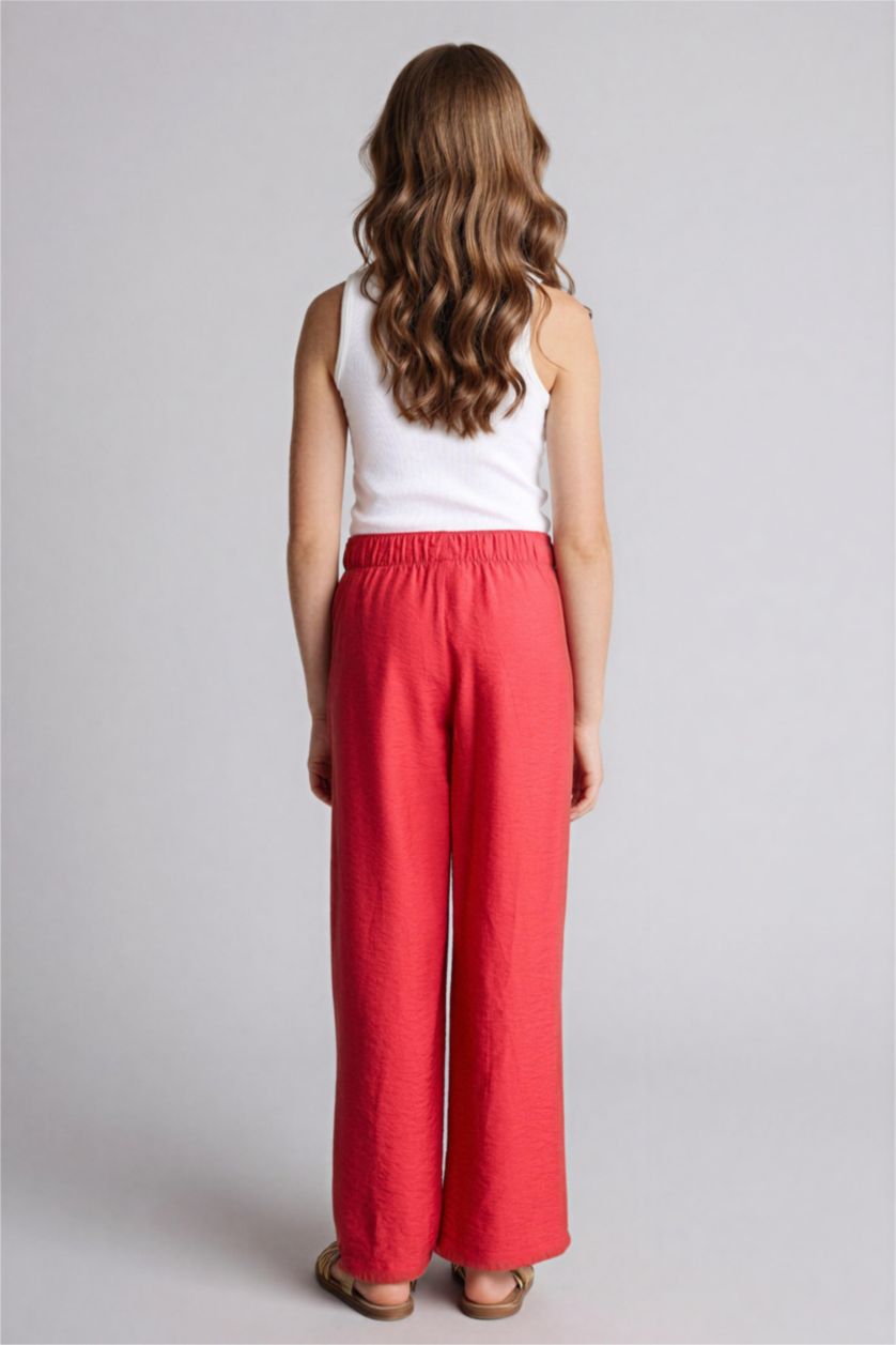 Kız Çocuk - Genç Kız Mercan Straıght Wıde Krinkıl Pantolon Kız Çocuk