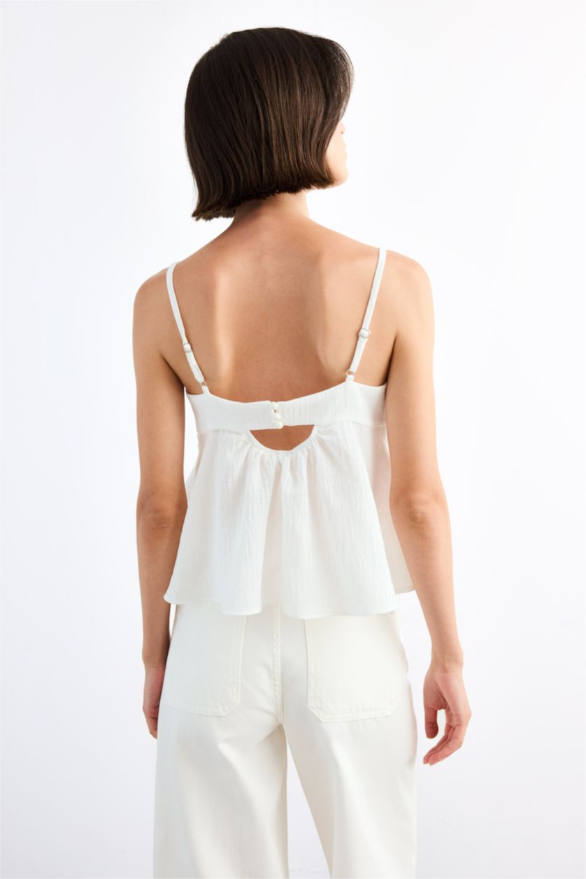 نساء أبيض بلوزة نص ردن بياخة V