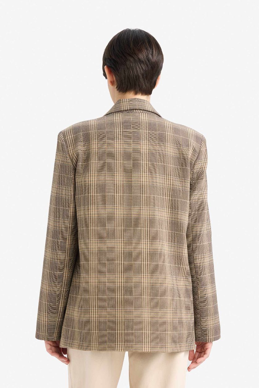 Әйелдерге Қою Қоңыр Әйелдерге қалыпты пішім Блэйзер