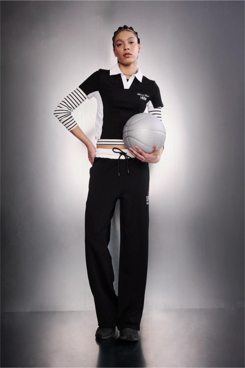 WOMAN Anthracite Straight Fit NBA Miami Heat with Pockets Trousers