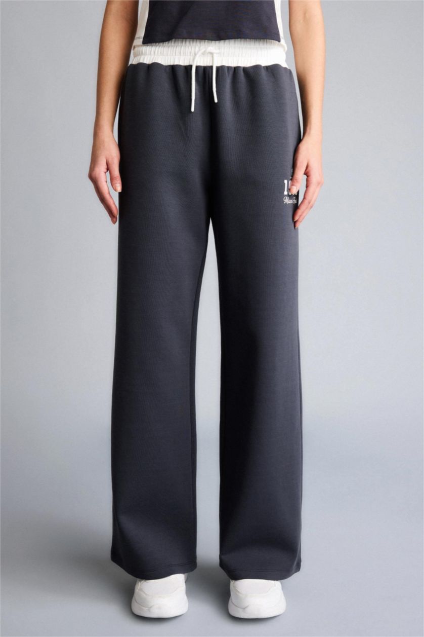 WOMAN Anthracite Straight Fit NBA Miami Heat with Pockets Trousers