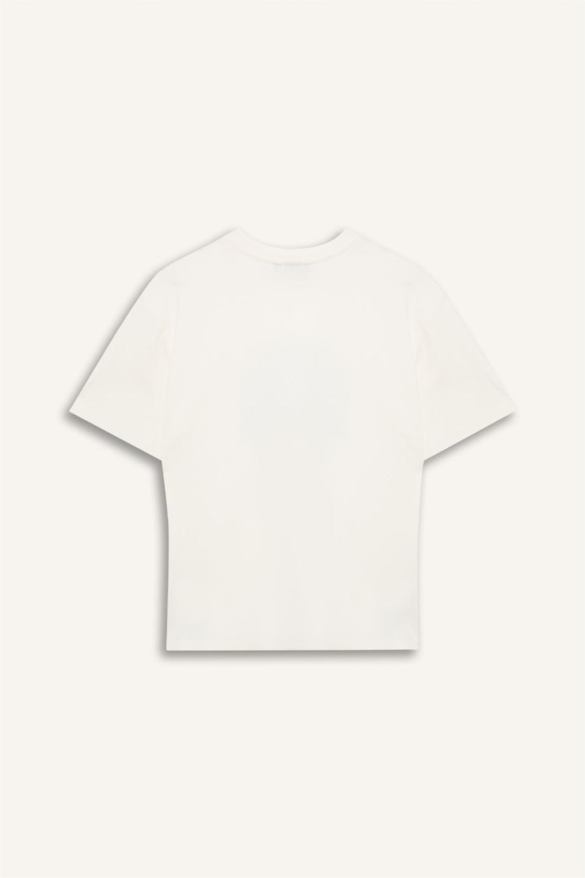 نساء بيج فاتح Relax Fit NBA Wordmark Short Sleeves T-Shirt