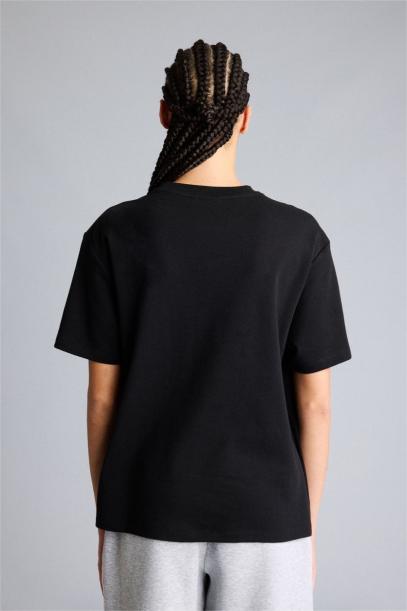 Женщины Черный Футболка NBA Wordmark Relax Fit с коротким рукавом