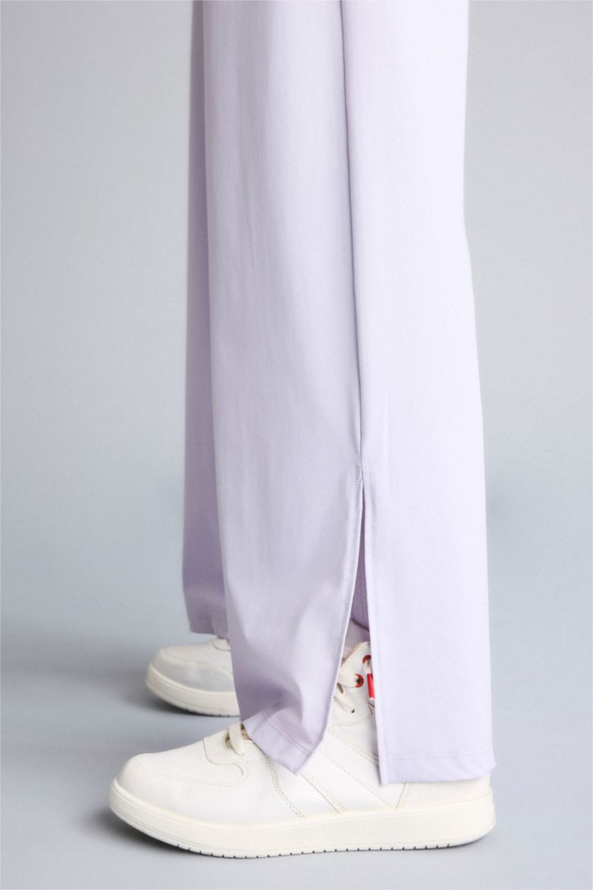 Женщины Светло-сиреневый Брюки NBA Los Angeles Lakers Wide Leg стандартной длины с карманами и широкими штанинами