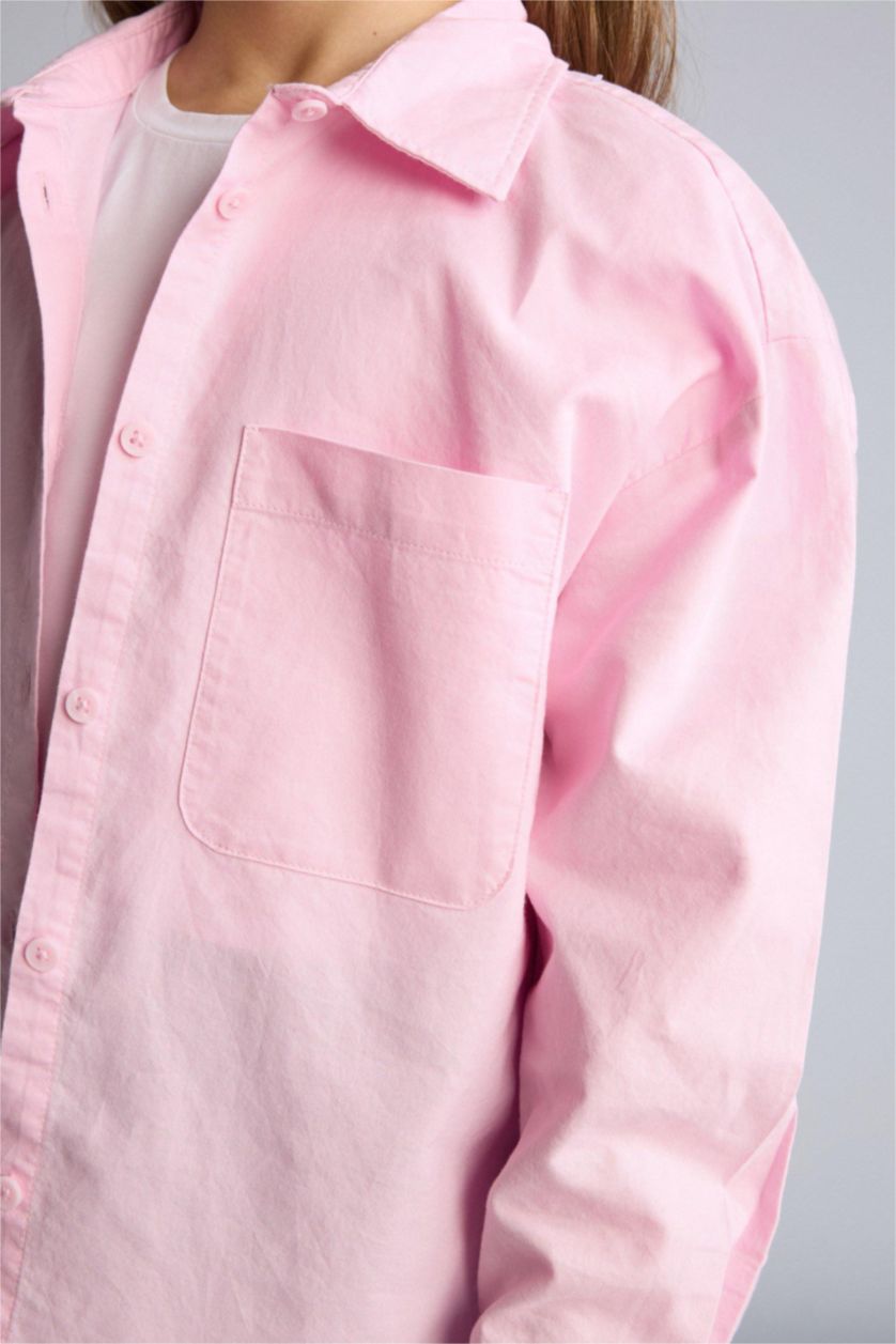Young Girls - Teen Girls Light Pink Girls Oxford Shirt and T-shirt Set - 2 Pieces