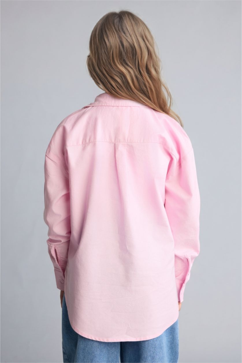 GIRLS & TEENS Light Pink Girls Oxford Shirt and T-shirt Set - 2 Pieces