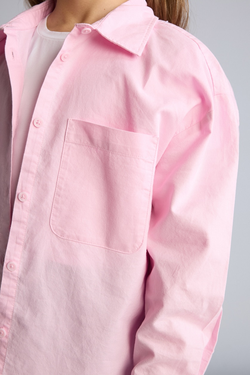 GIRLS & TEENS Light Pink Girls Oxford Shirt and T-shirt Set - 2 Pieces