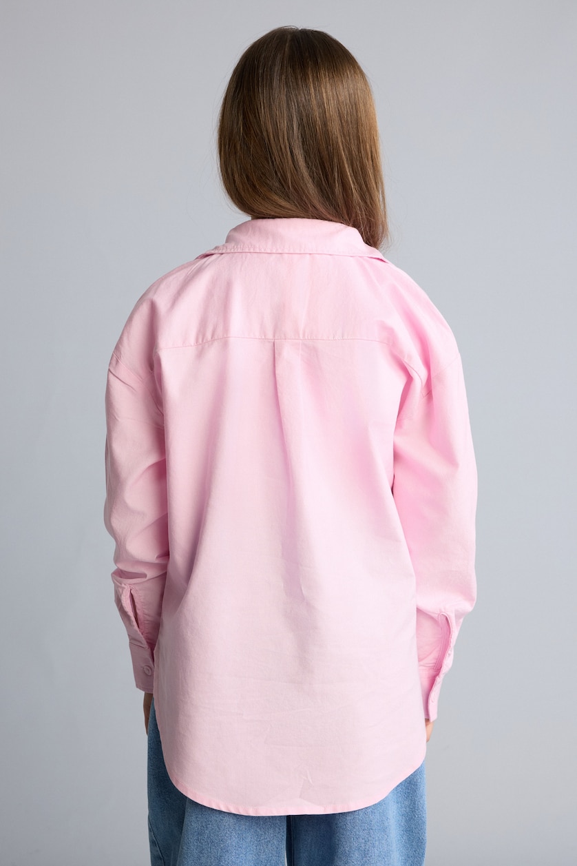 GIRLS & TEENS Light Pink Girls Oxford Shirt and T-shirt Set - 2 Pieces