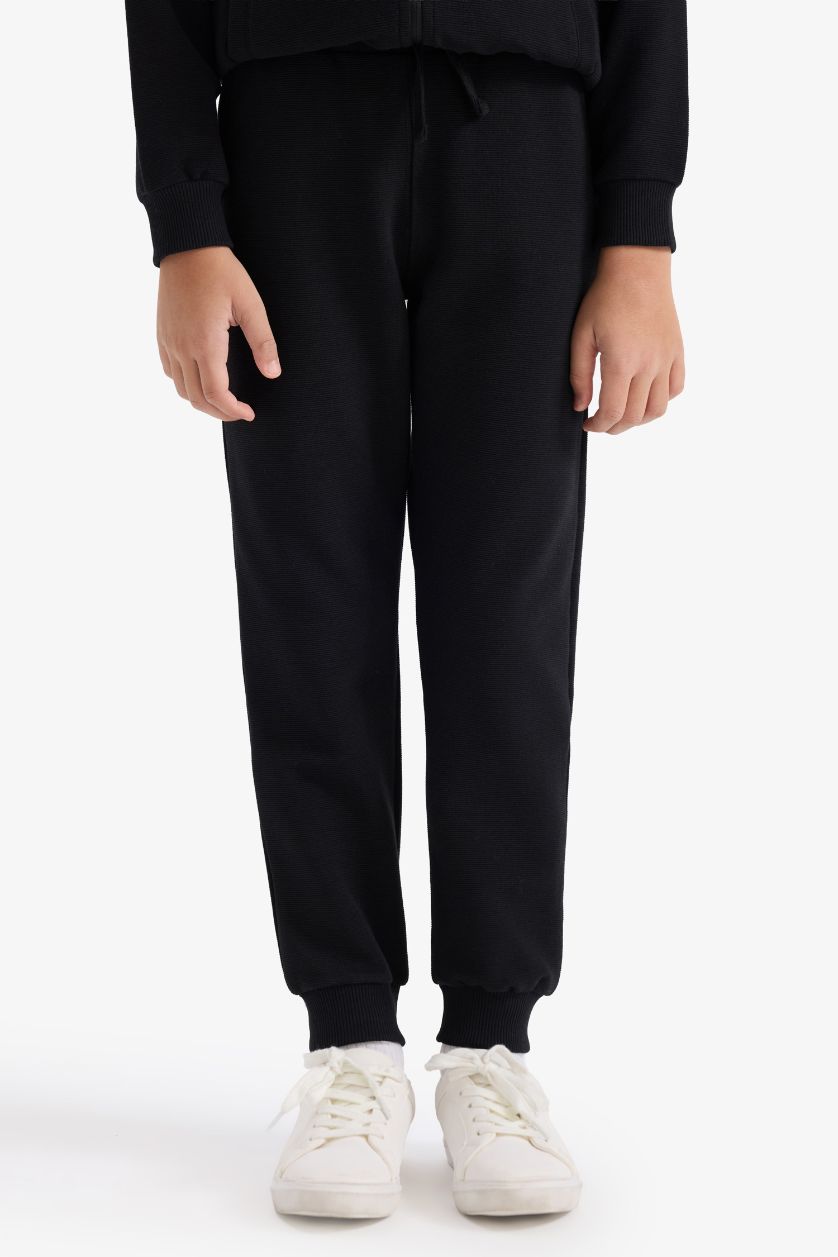 BOYS & TEENS Black Boy Elastic Waist Sweatpants